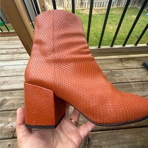 Used Dries Van Noten Snake Embossed Bootie